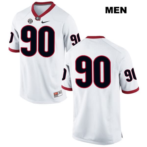 Georgia Bulldogs Men's Tramel Walthour #90 NCAA No Name Authentic White Nike Stitched College Football Jersey ZQD1156FV